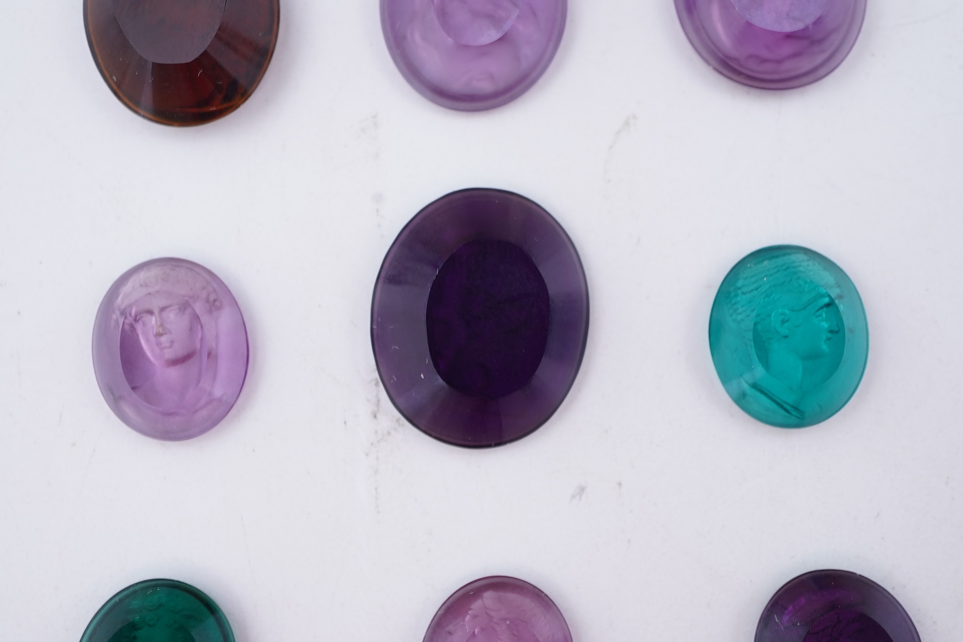 A collection of nine paste intaglios, possibly by William Tassie, late 18th/early 19th century